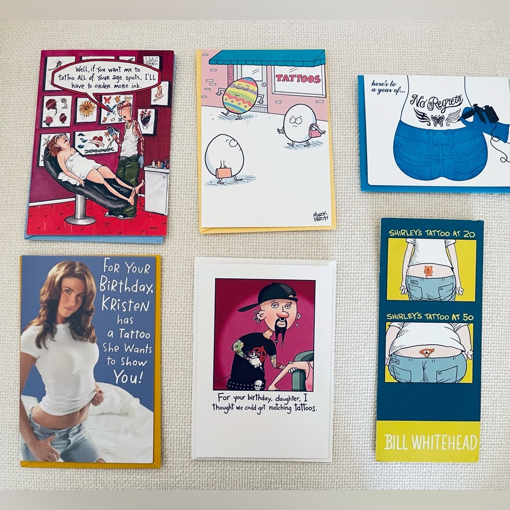 Six Vintage Tattoo Greeting Cards